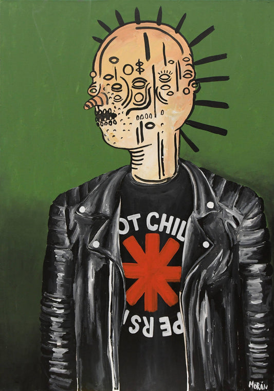 "Autorretrato con playera de los red hot"