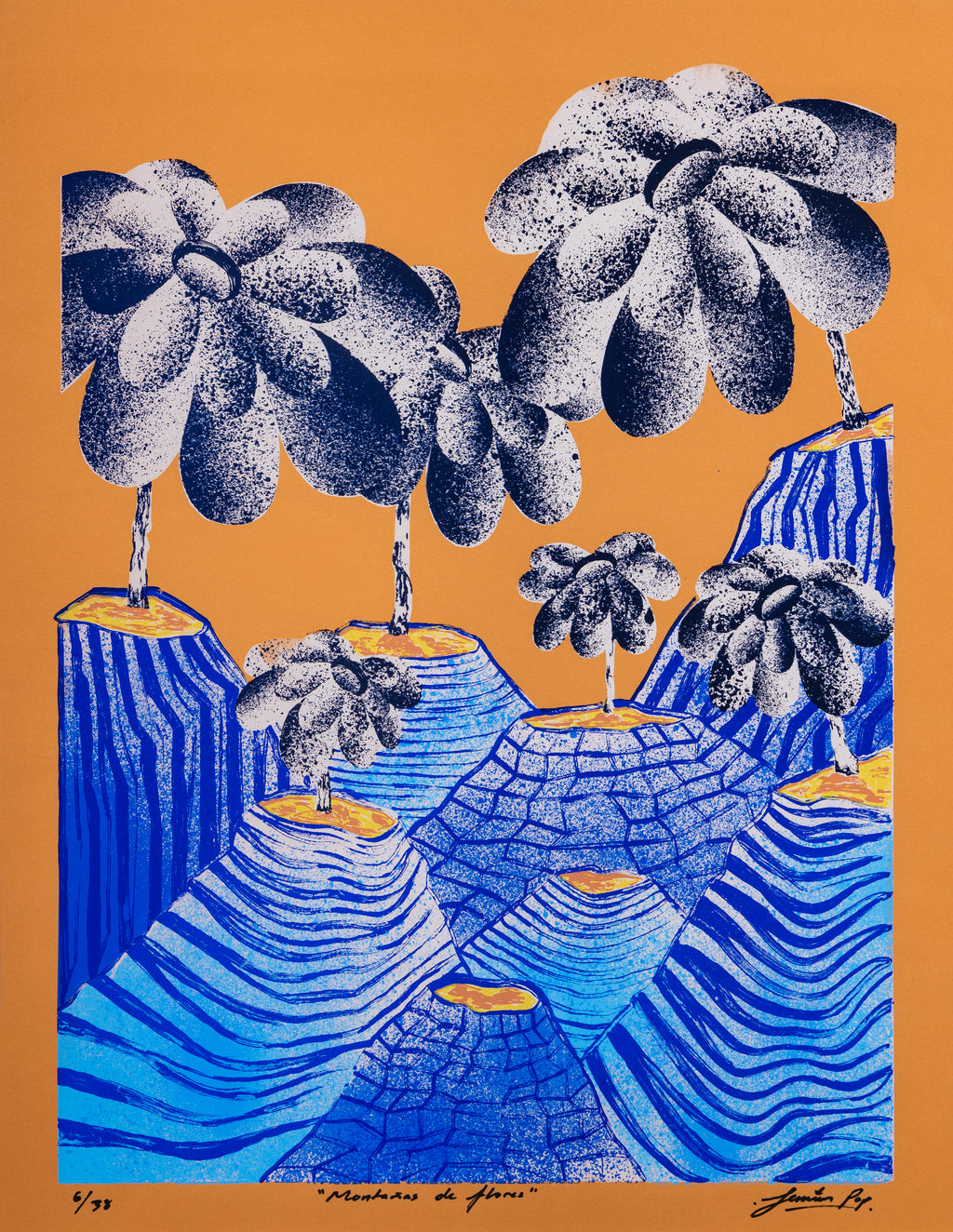 "Montañas de flores"