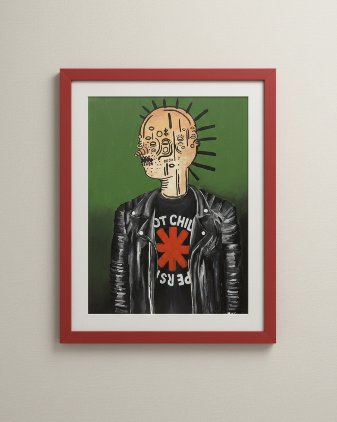 "Autorretrato con playera de los red hot"